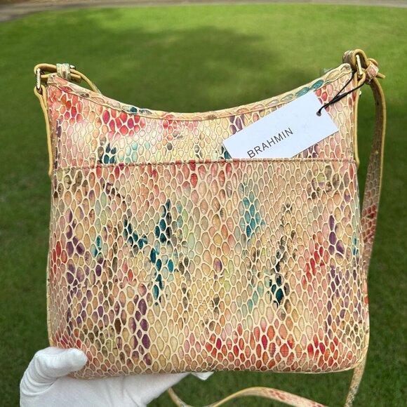 Brahmin Jody Multi Junie Snake Embossed Leather Crossbody H78183000050 NWT - Picture 5 of 16